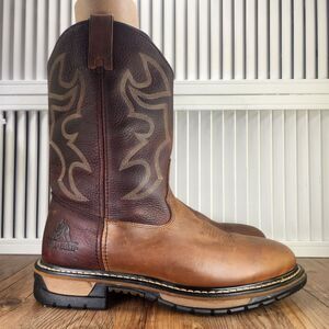 Rocky Brown and Tan Cowboy Boots